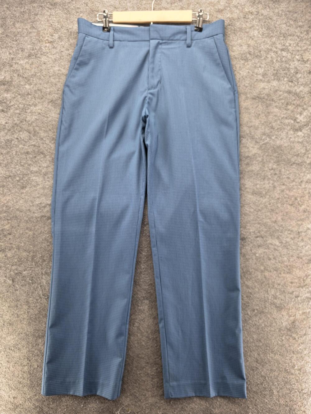 Adidas Pants Mens 32x32 Blue Dress Pants AdiPURE Polyester-Spandex Flat Front